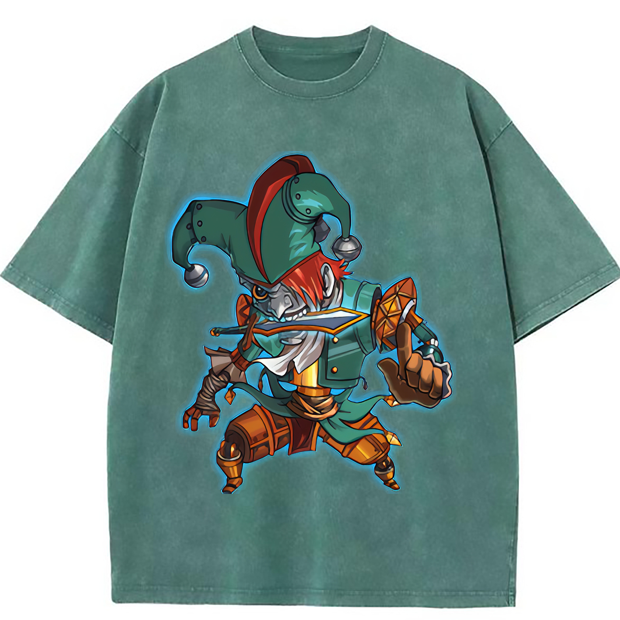 （画像用） リーグ・オブ・レジェンド League of Legends LOL 綿100% ヴィンテージ風 半袖Tシャツ（フロントプリント）